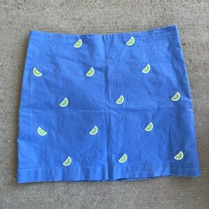 Vineyard Vines lime fruit mini skirt blue green